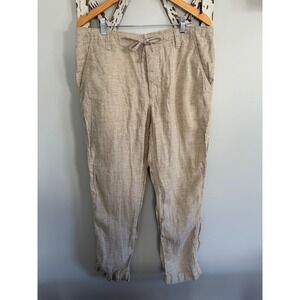 Murano Baird McNutt 100% Linen Pants Casual 36/32 Beige Linen